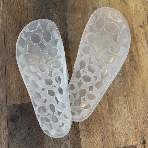 Coach Ulyssa Clear Transparent Jelly Pool Slide Sz 6 - Picture 3 of 3